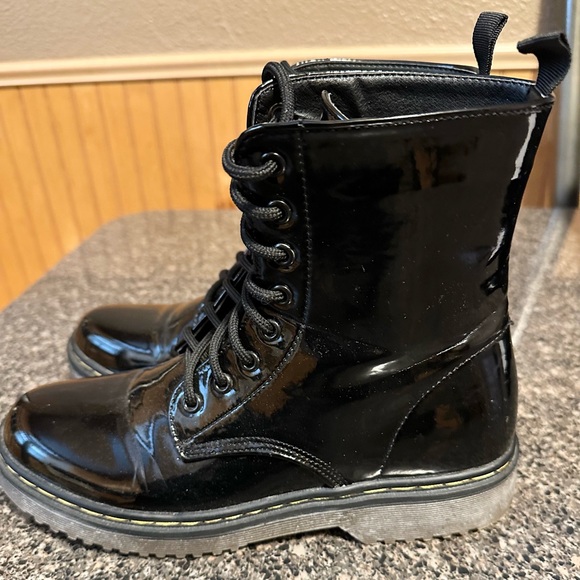 Black Lace-Up Ankle Boots by Charles David - Picture 6 of 13